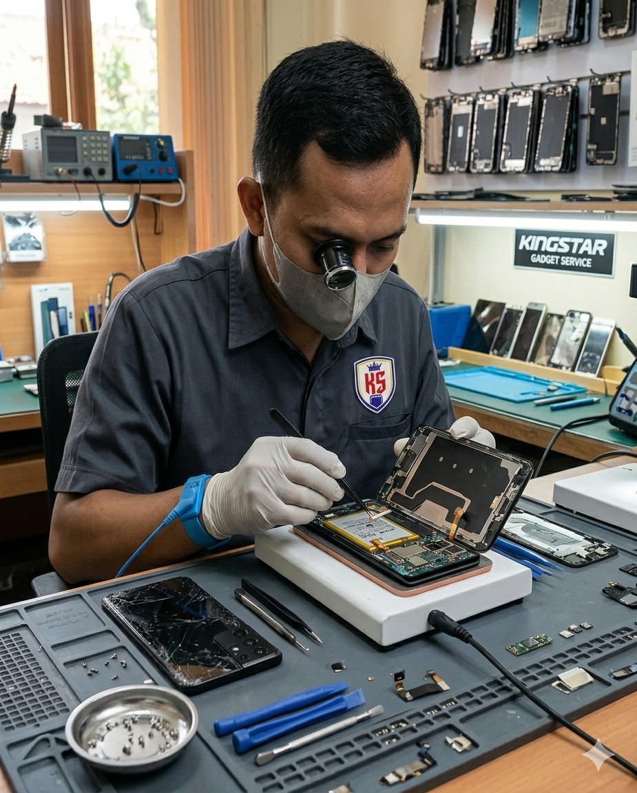 Teknisi profesional, servis HP bisa ditunggu